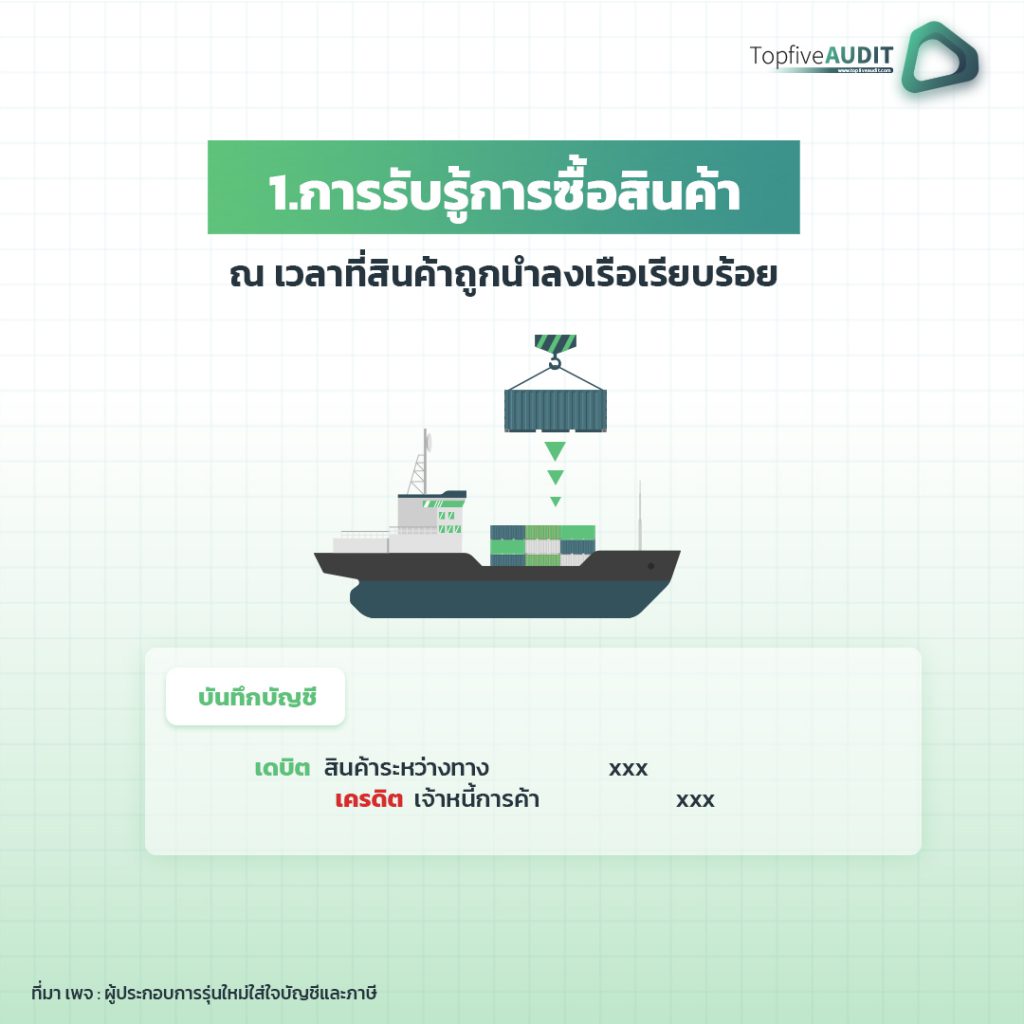 การนำเข้าสินค้าจากต่างประเทศบันทึกบัญชีอย่างไร